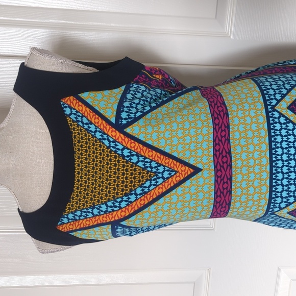 ILE New York Colorful Geometric Patterned Dress - Picture 2 of 6
